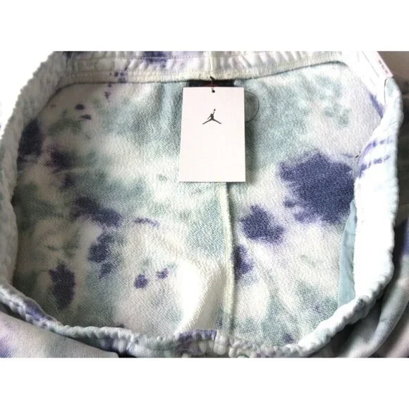 Men's Jordan Sport DNA Fleece Tie Dye Shorts Ocean Cube White Green Purple NWT - Picture 6 of 6